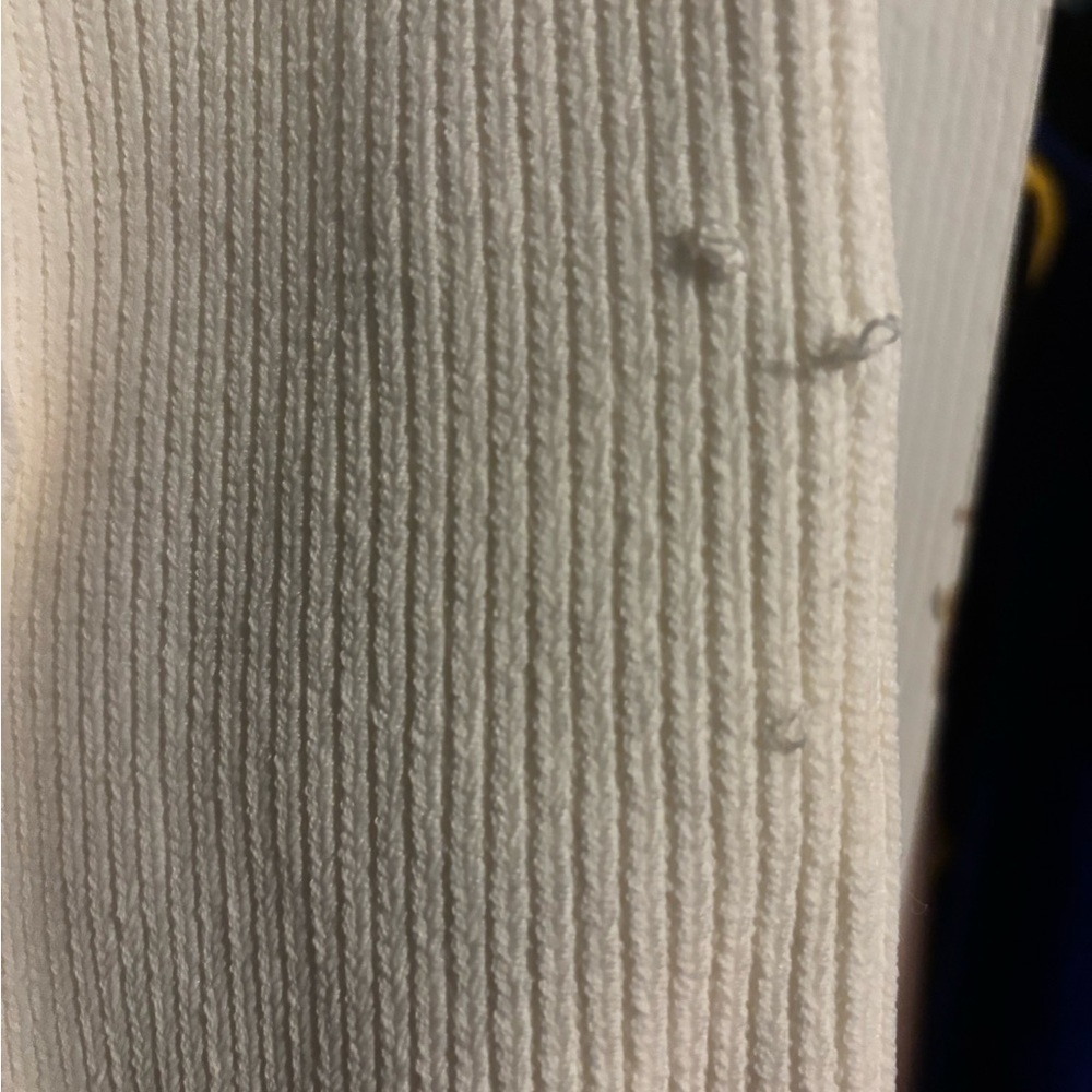 Pixie Market White Ribbed Knit Top - Picture 6 of 12